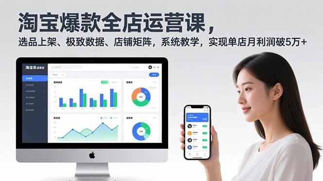 (16928期)淘宝爆款全店运营课2.0,选品上架、极致数据、店铺矩阵,系统教学,实现单店月利润破5万+-K6源码网