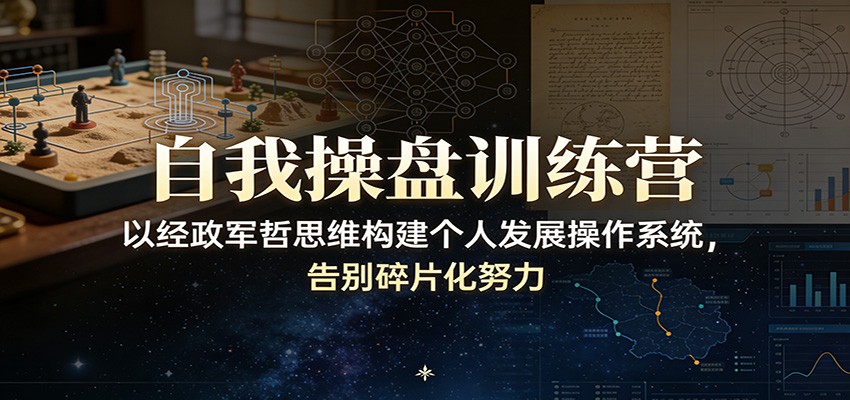 自我操盘训练营:以经政军哲思维构建个人发展操作系统,告别碎片化努力-K6源码网