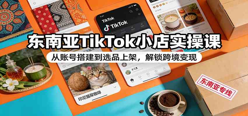 东南亚TikTok小店实操课:从账号搭建到选品上架,解锁跨境变现-K6源码网
