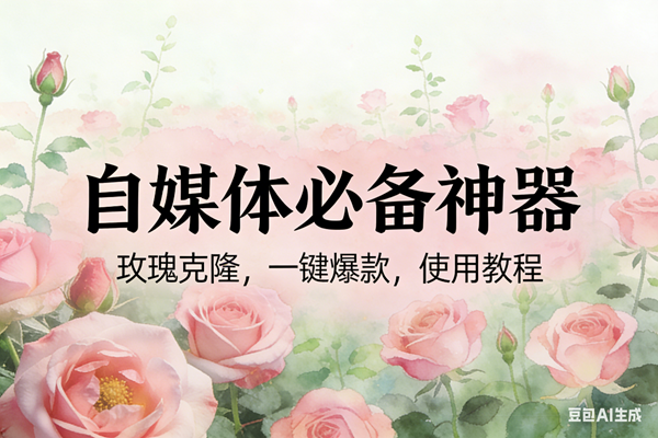 (17115期)玫瑰克隆神器,ai鲁大魔,自媒体必备工具,一键爆款神器,详细教程-K6源码网