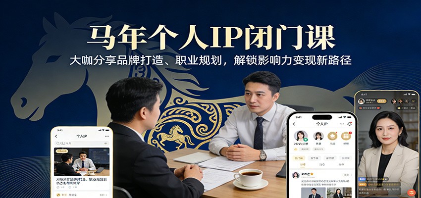 马年个人IP闭门课,大咖分享品牌打造、职业规划,解锁影响力变现新路径-K6源码网