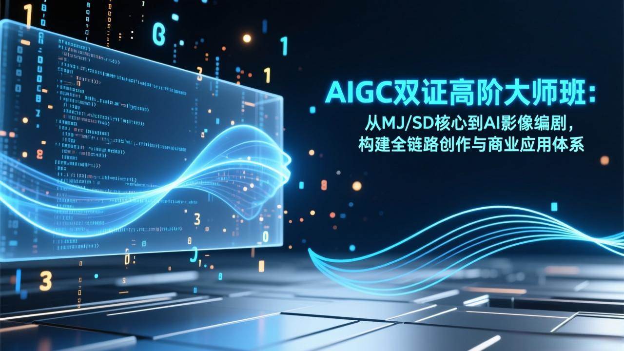 (17198期)AIGC双证高阶大师班:从MJ/SD核心到AI影像编剧,构建全链路创作与商业应用体系-K6源码网
