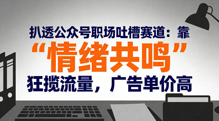 扒透公众号职场吐槽赛道:靠“情绪共鸣”狂揽流量,广告单价高-K6源码网