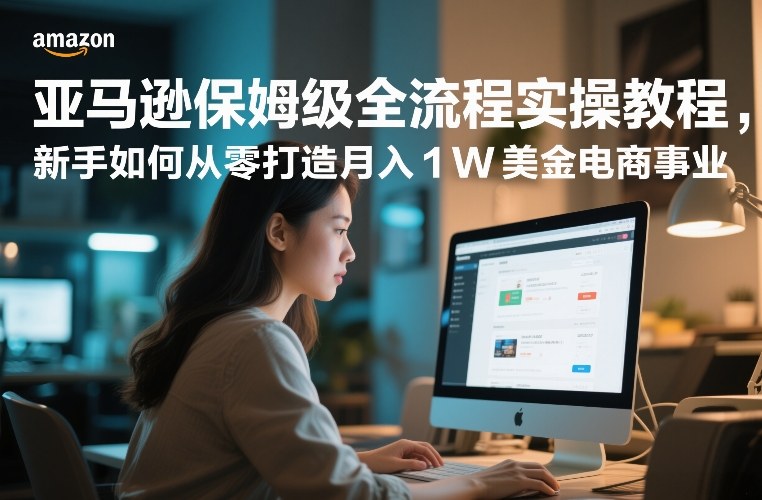 亚马逊保姆级全流程实操教程,新手如何从零打造月入1W美金电商事业-K6源码网