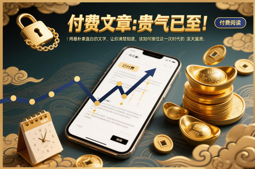 付费文章:贵气已至!用最朴素直白的文字,让你清楚知道,该如何接住这一次时代的泼天富贵-K6源码网