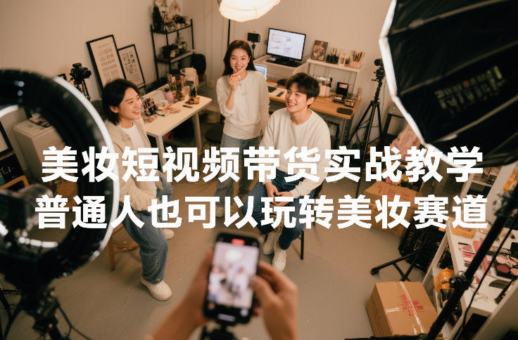 美妆短视频带货实战教学,普通人也可以玩转美妆赛道-K6源码网