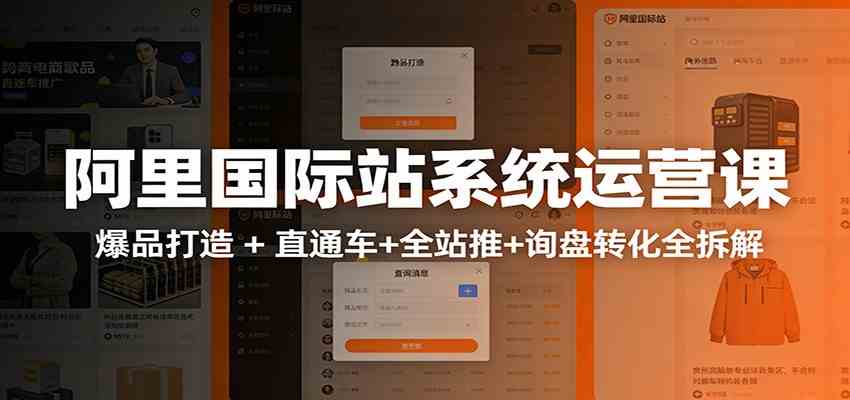 阿里国际站运营实战课:从店铺布局到TOP10旺铺,数据化运营,推广全攻略-K6源码网