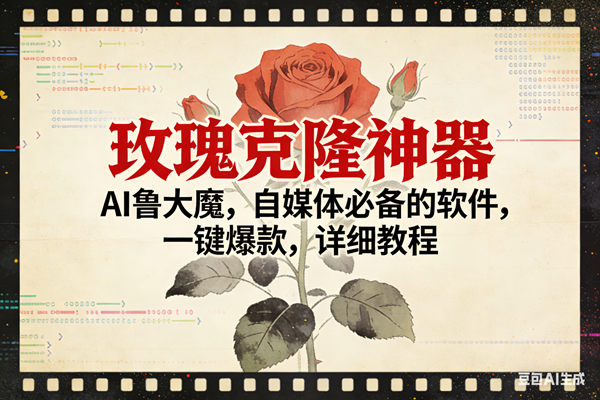 (17000期)玫瑰克隆神器,ai鲁大魔,自媒体必备,一键爆款,详细使用教程-K6源码网
