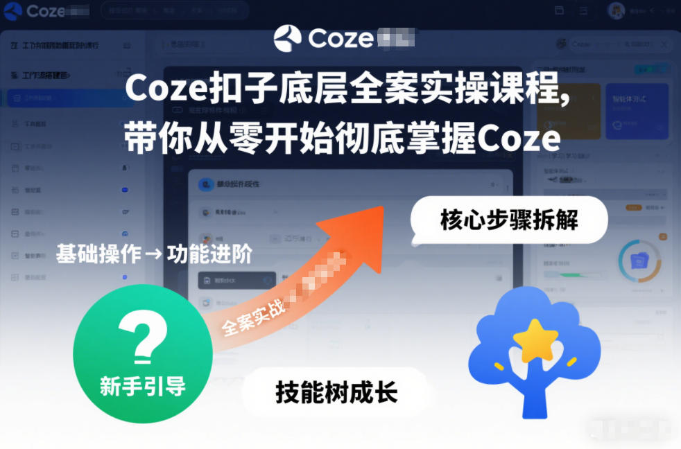 Coze扣子底层全案实操课程,带你从零开始彻底掌握Coze-K6源码网