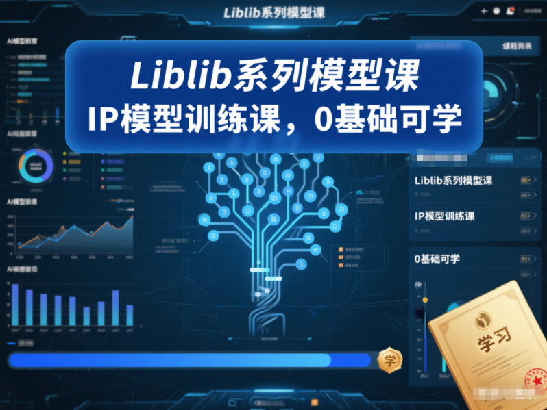 Liblib系列模型课,IP模型训练课,0基础可学-K6源码网