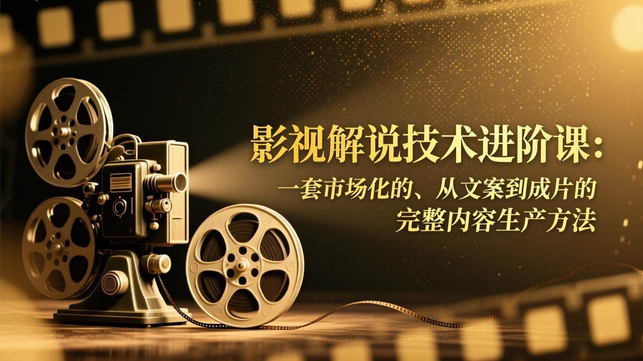 (17185期)影视解说技术进阶课:一套市场化的、从文案到成片的完整内容生产方法-K6源码网