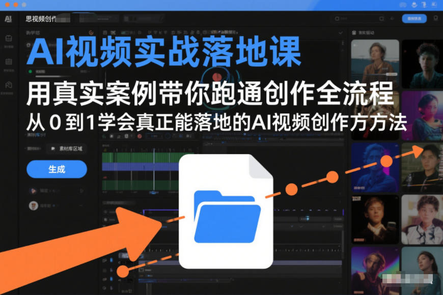 AI视频实战落地课,用真实案例带你跑通创作全流程,从0到1学会真正能落地的AI视频创作方法-K6源码网