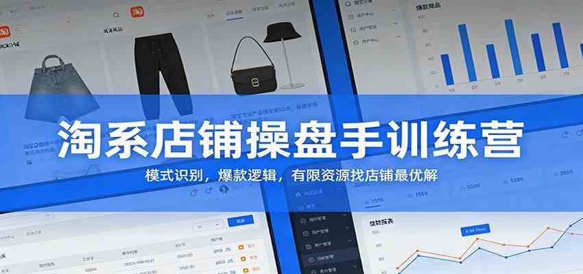 淘系店铺操盘手训练营:模式识别,爆款逻辑,有限资源找店铺最优解-K6源码网