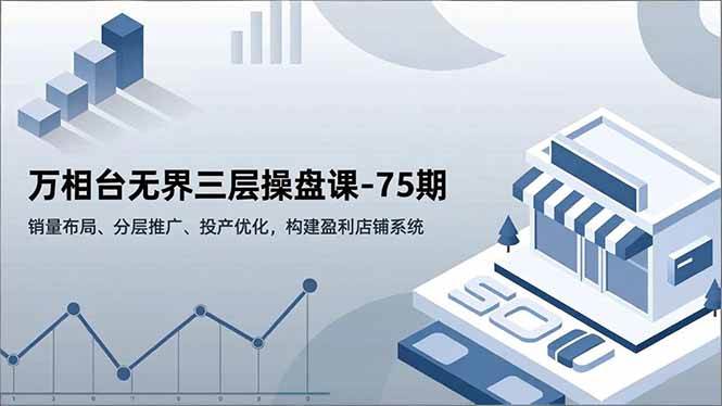 (16769期)万相台无界三层操盘课-75期,销量布局、分层推广、投产优化,构建盈利店铺系统-K6源码网