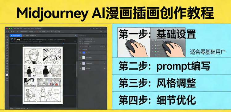 利用Midjourney AI人工智能轻松创作漫画插画教程,零基础创作完整漫画插画-K6源码网