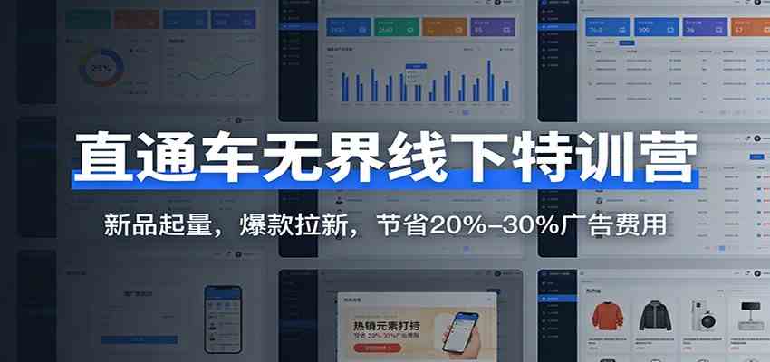 直通车无界线下特训营:新品起量,爆款拉新,节省20%-30%广告费用-K6源码网