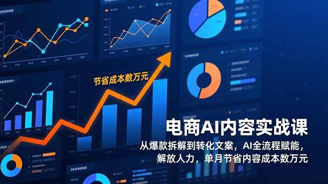(17061期)电商AI内容实战课,从爆款拆解到转化文案,AI全流程赋能,解放人力,单月节省内容成本数万元-K6源码网
