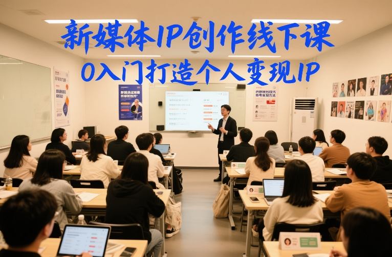 新媒体IP创作线下课,0入门打造个人变现IP-K6源码网