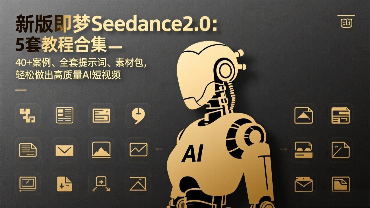 (17398期)新版即梦Seedance2.0:5套教程合集,40+案例、全套提示词、素材包,轻松做出高质量AI短视频-K6源码网