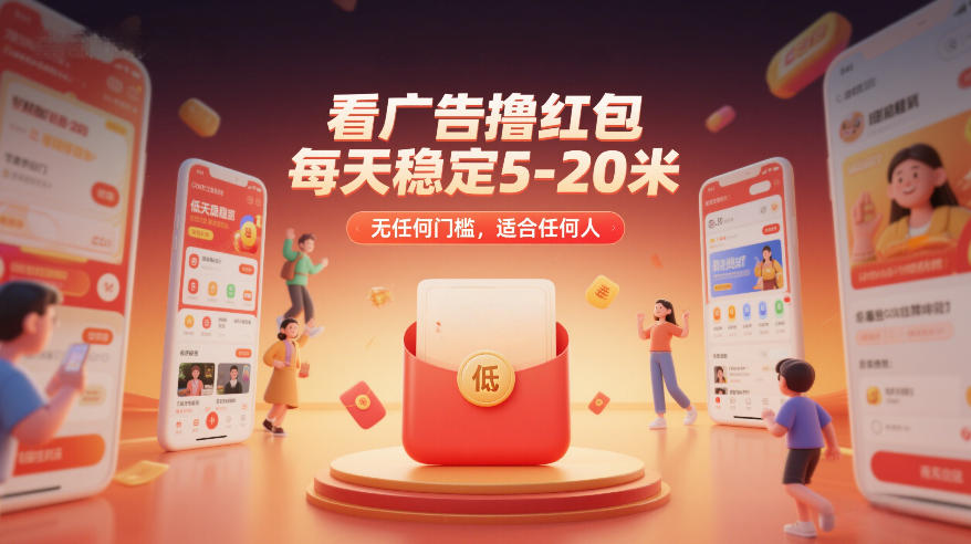 看广告撸红包,每天稳定5-20米,无任何门槛,适合任何人-K6源码网