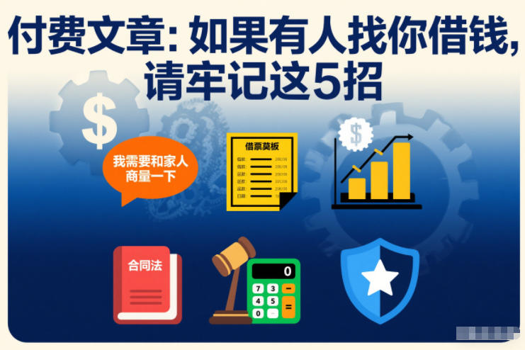 付费文章:如果有人找你借钱,请牢记这5招-K6源码网