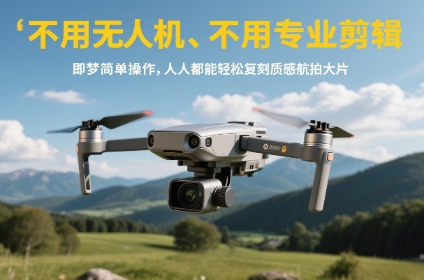 不用无人机、不用专业剪辑,即梦简单操作,人人都能轻松复刻质感航拍大片-K6源码网